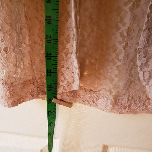 Tan lace topper by Tudor Court sz S - Picture 2 of 7